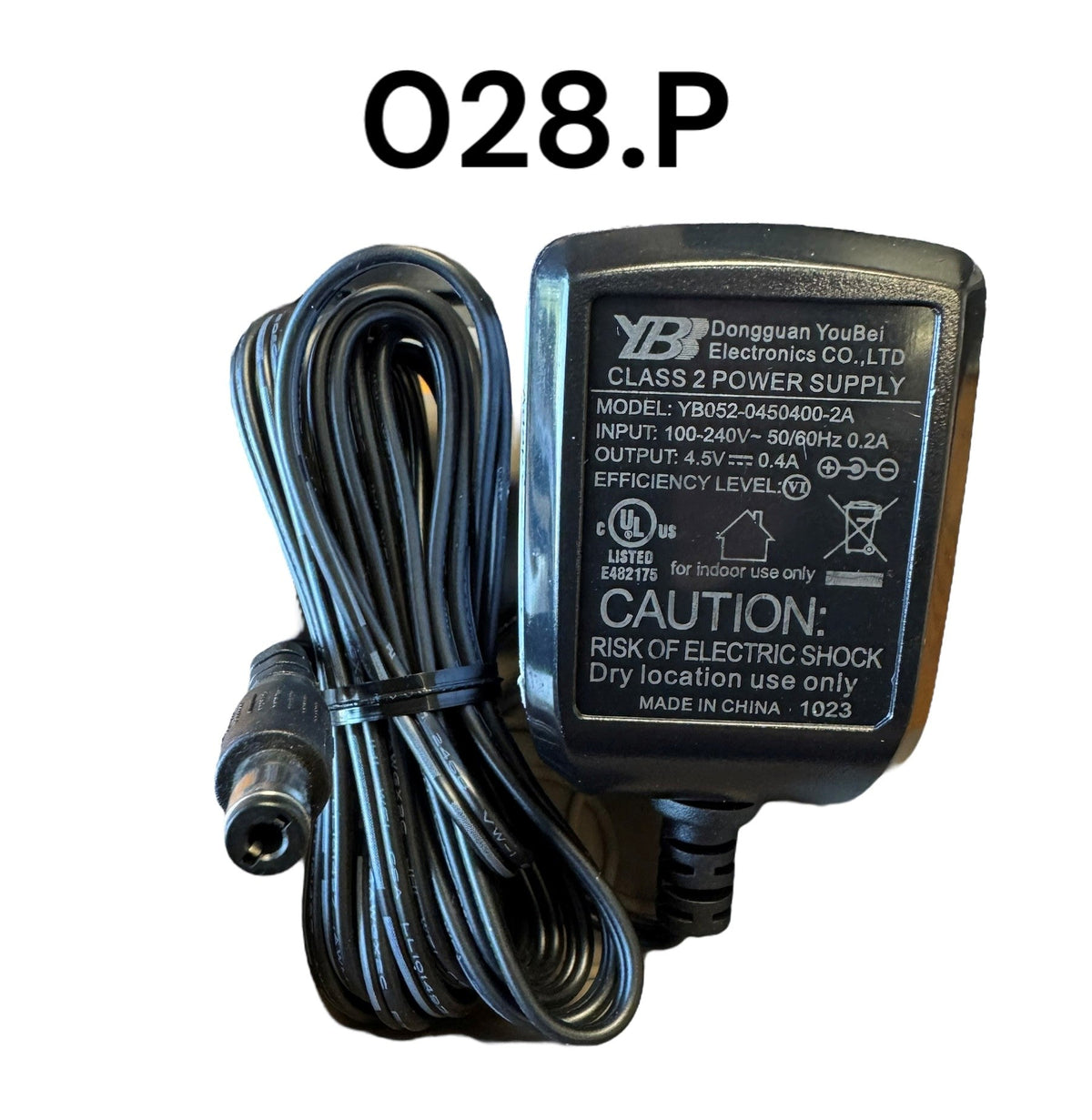 Replacement Adapter 4.5V DC 400mA black female jack