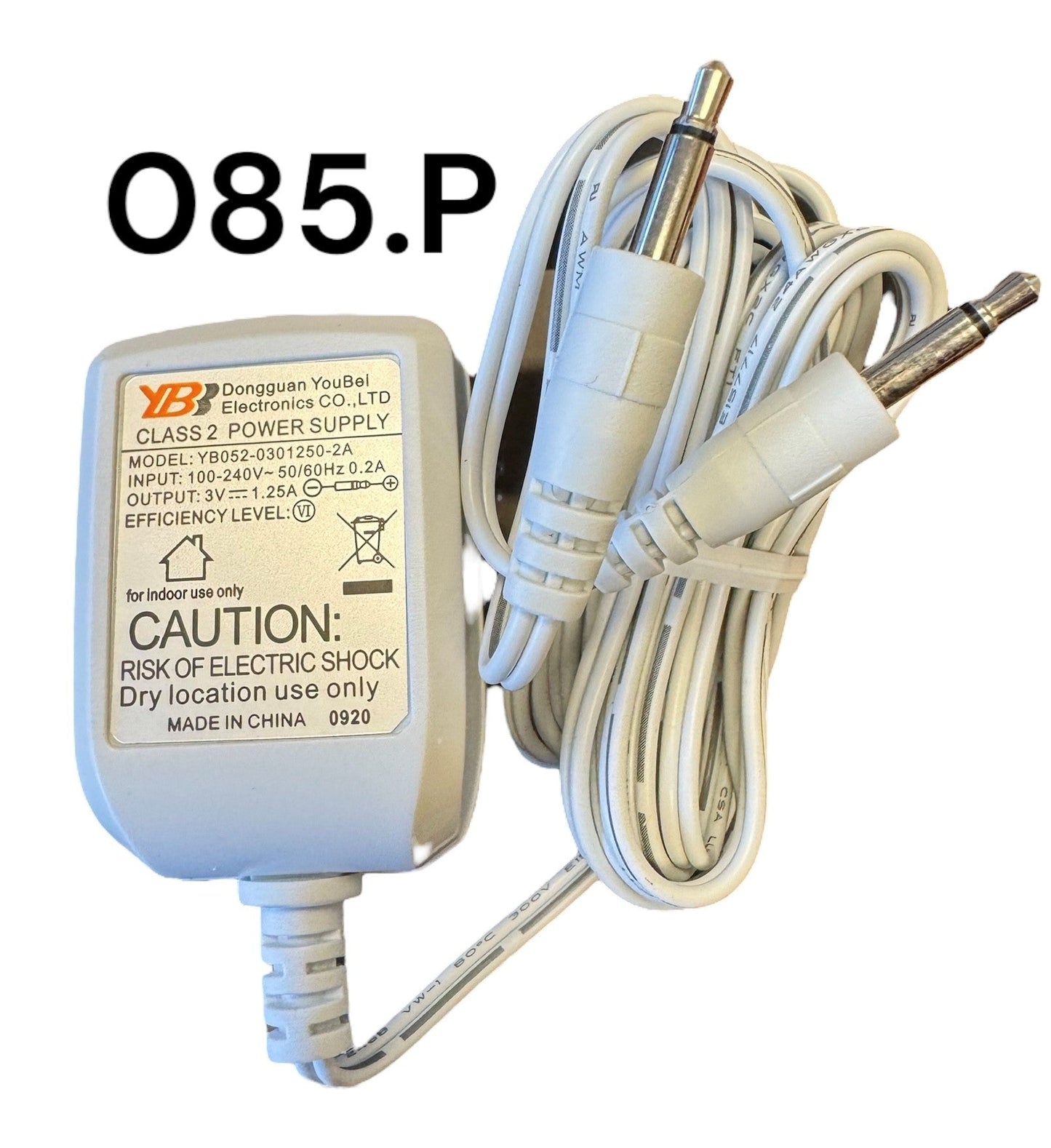 Replacement Adapter 3V DC 12500mA black w/2 male jacks