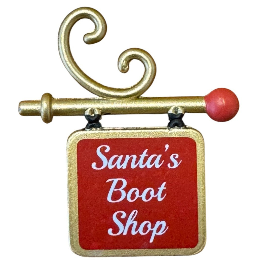 Santa's Boot Shop Sign