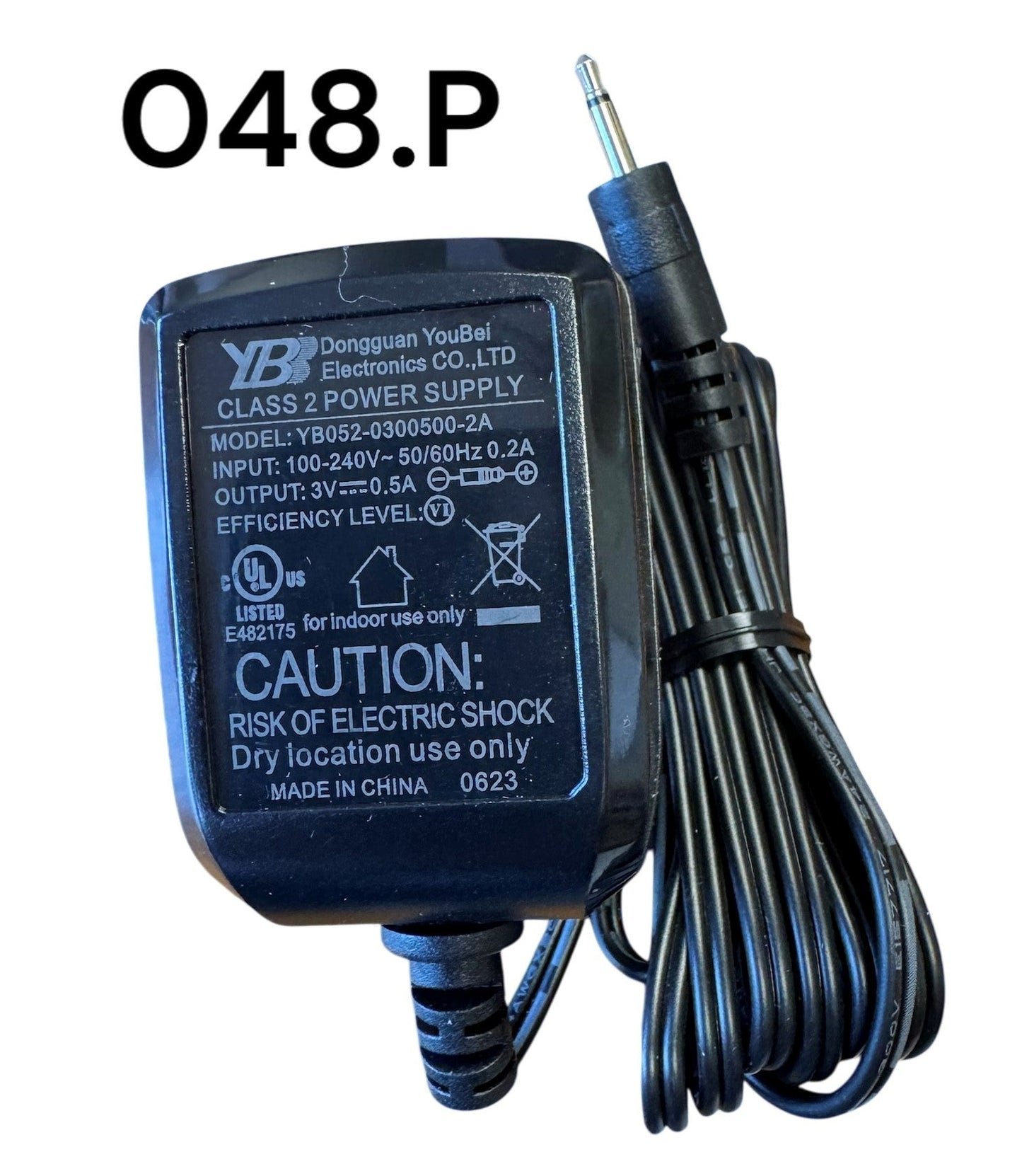 Replacement Adapter 3V DC 150mA black male jack