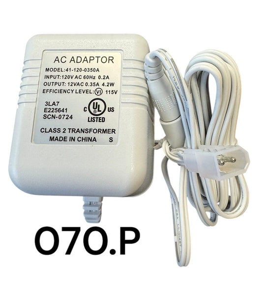 Replacement Adapter 12V AC 350mA white female aux clip
