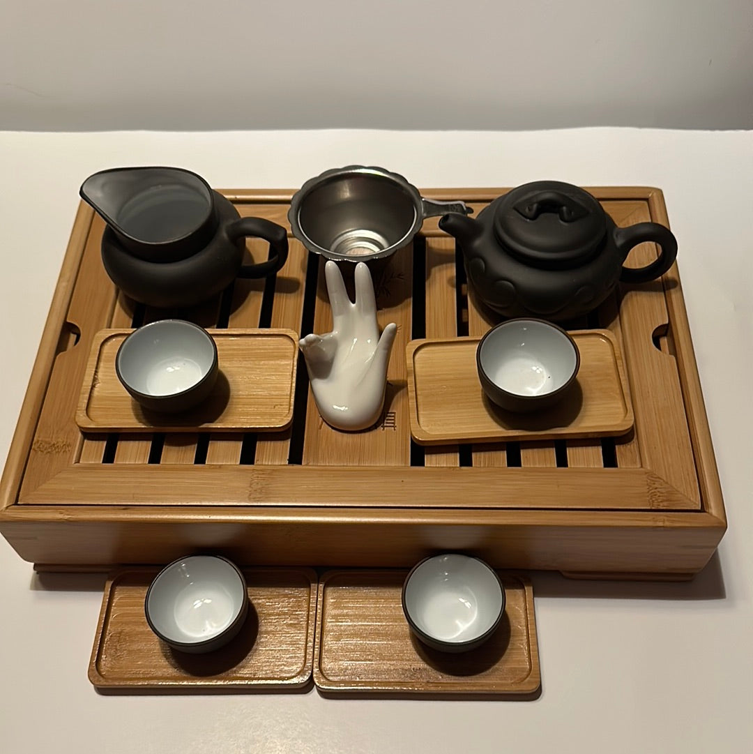 Yixing black white Ruyi Clay Tea Starter Set -On Sale Best Seller Tea set #67