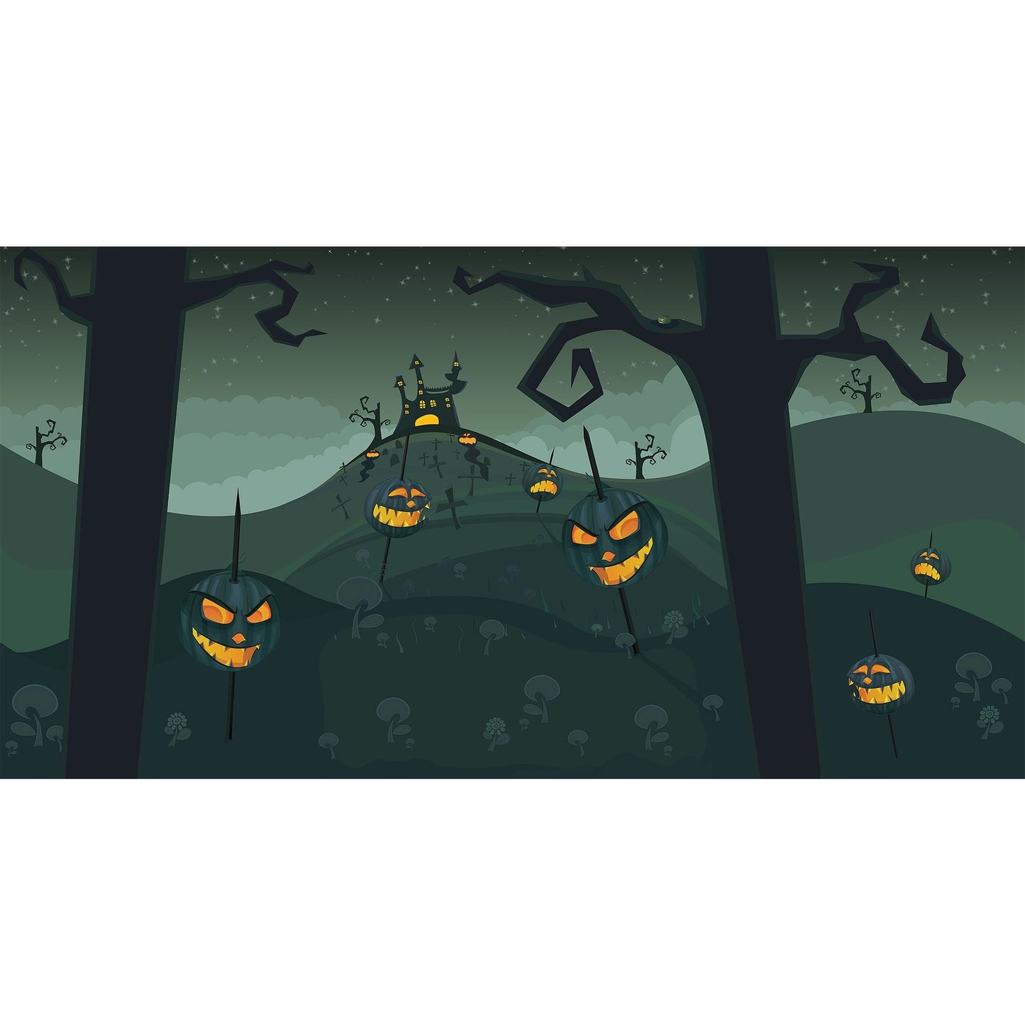 Halloween Backdrop, Set of 2