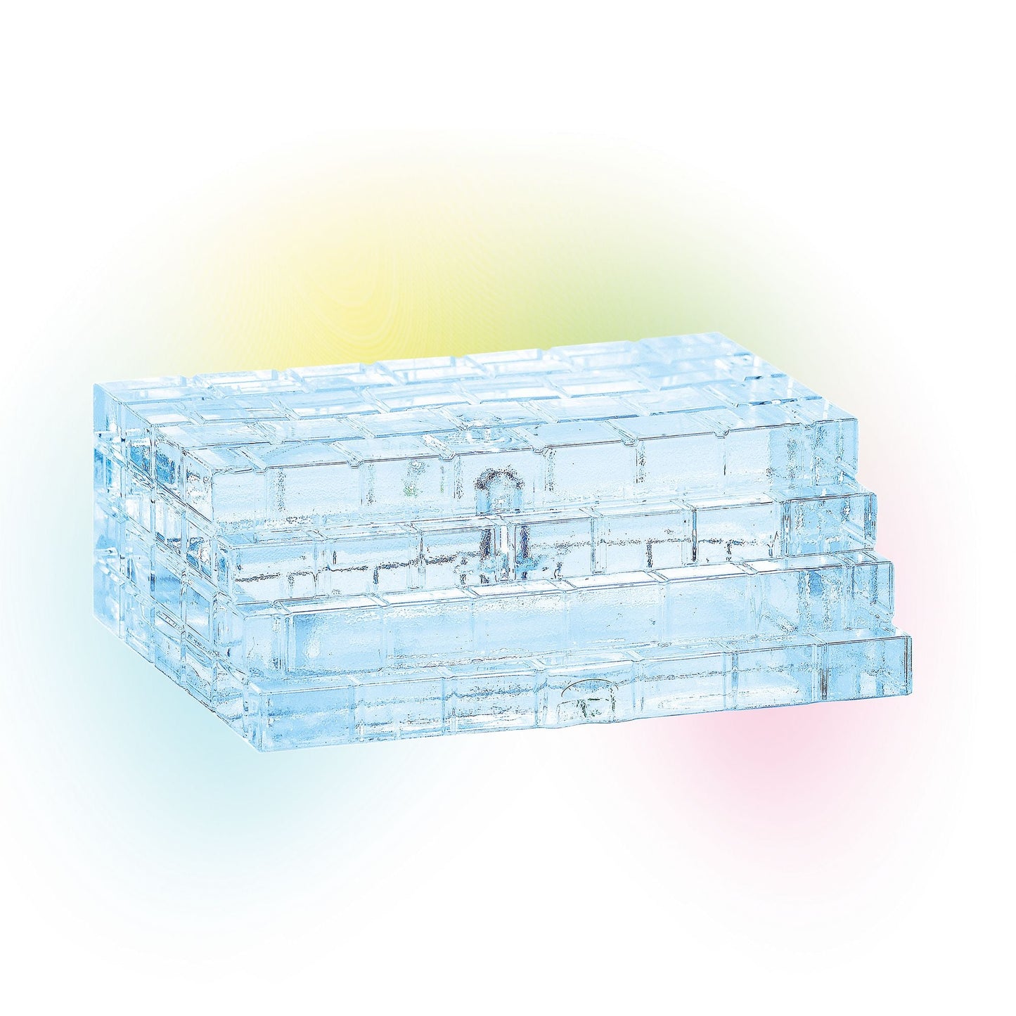 Lit Ice Castle Steps