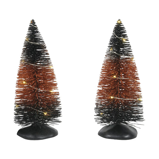 Trad'l LIT Hlwn Trees set of 2