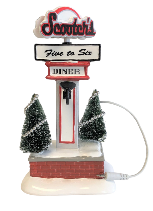 Scooter's Diner Lit Sign