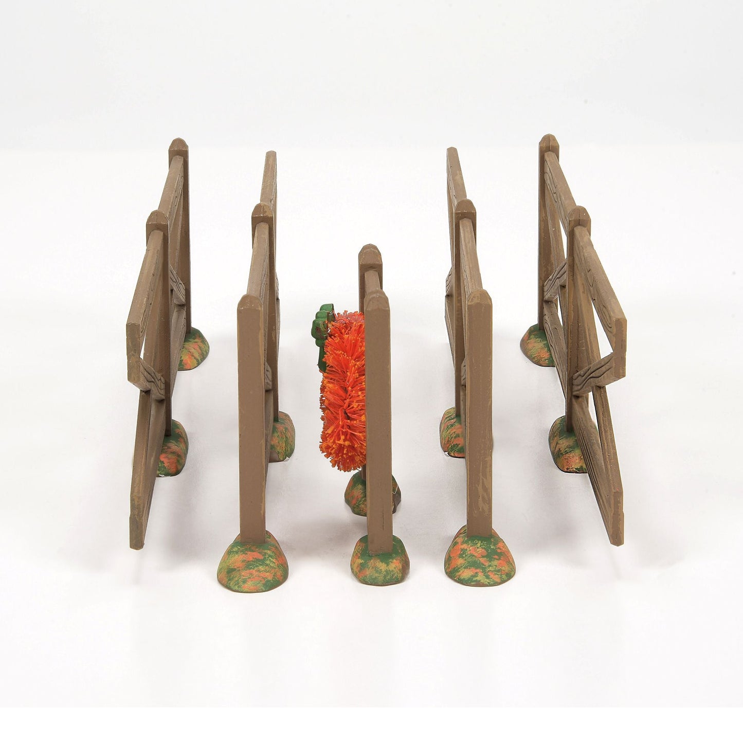 Brown Crossbuck Fence Set