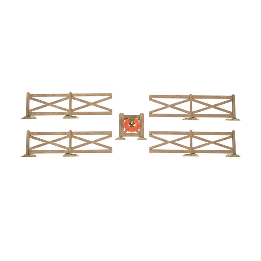 Brown Crossbuck Fence Set