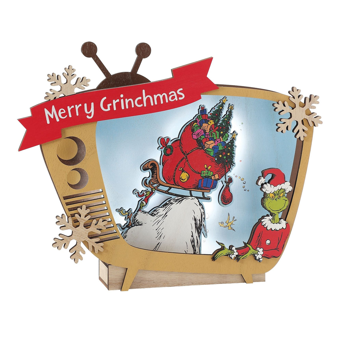 Grinch TV Table Decor