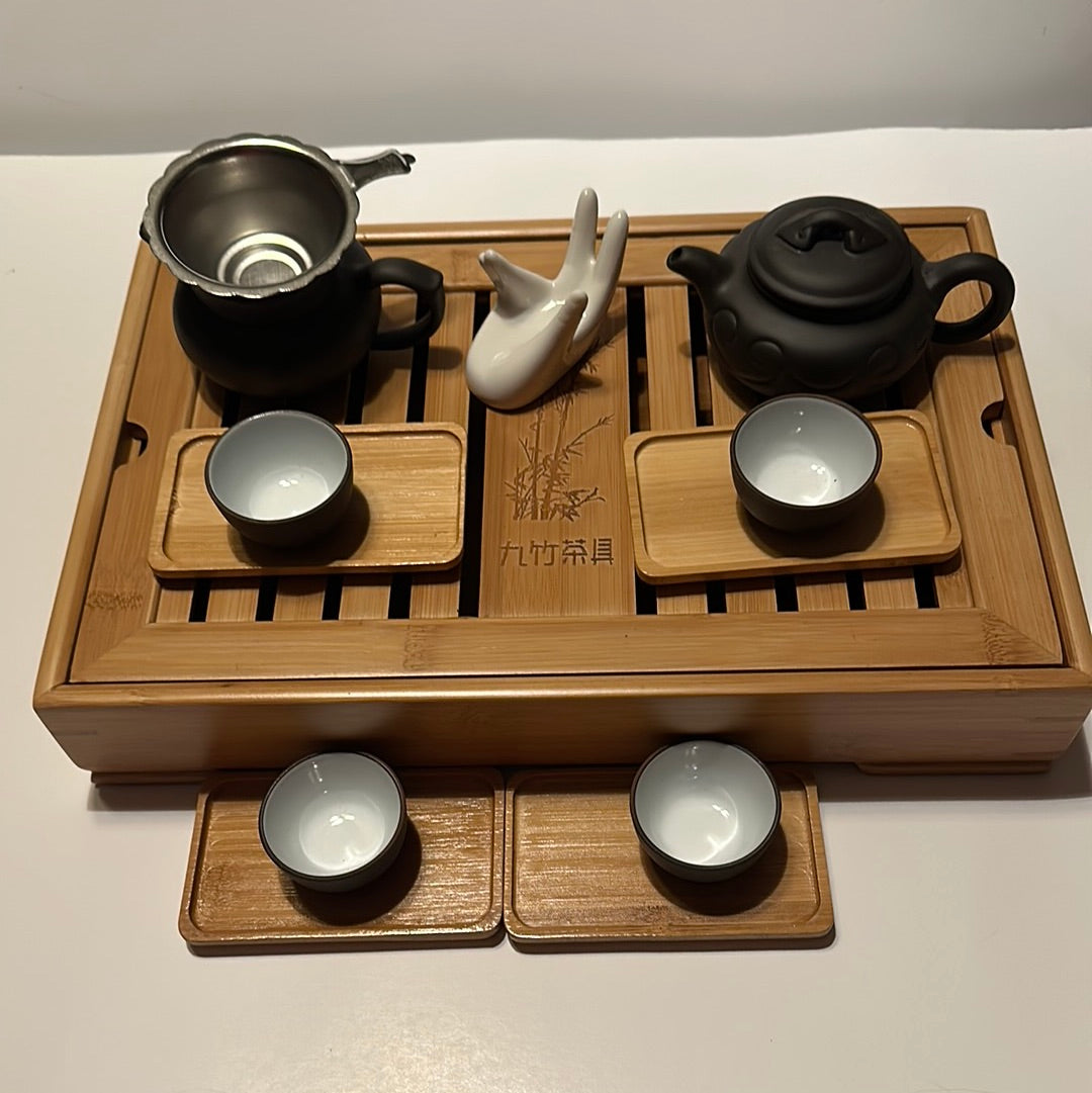 Yixing black white Ruyi Clay Tea Starter Set -On Sale Best Seller Tea set #67