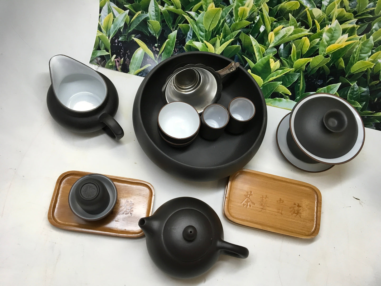 Yixing Clay Tea Set 14pcs Black and white best seller limited offer